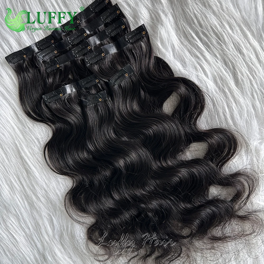 Наращивание волос luffywig объемная волна человеческие волосы 7 шт.