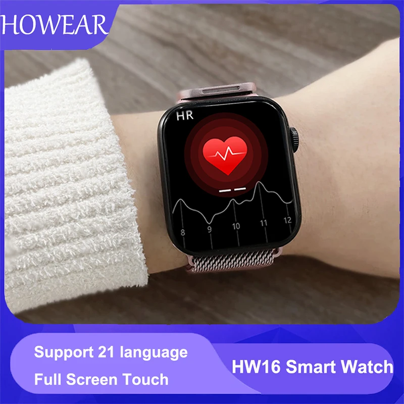 

Original HW16 44mm Smart Watch Series6 Men 320*385 Screen Custom Picture Smartwatch Women BluetoothCall 2021 pk FK88 IWO13 W46