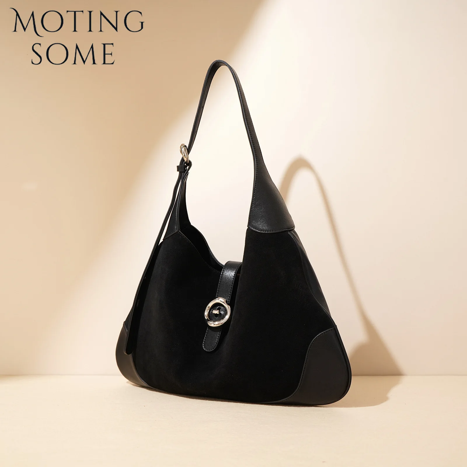 Motingsome замшевая кожаная сумка-тоут женская сумка-седло роскошные осенние