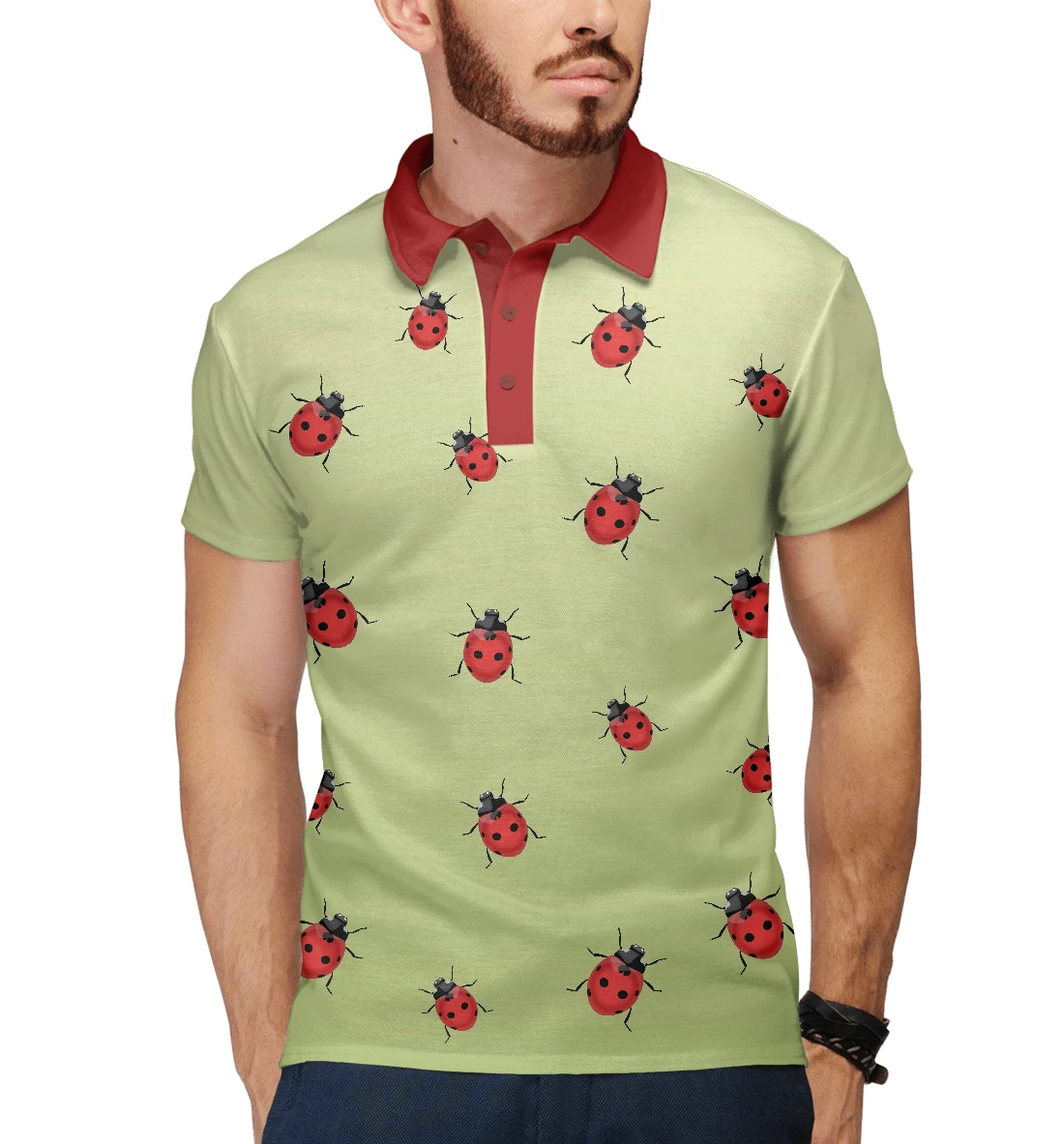 Футболка Поло Божие коровки Авторские дизайны |