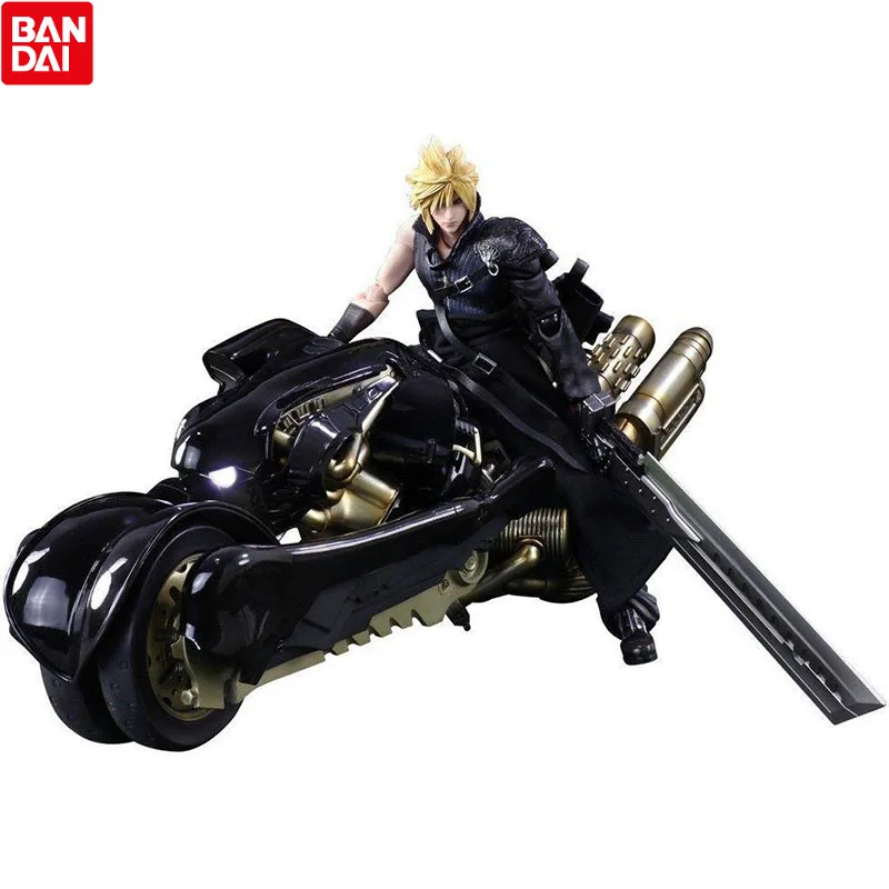 

Bandai Anime Cloud Strife Action Figure Collection Play Arts Kai Figurine Hot Kids Fenrir Motorcycle Toys Model Playarts Gift