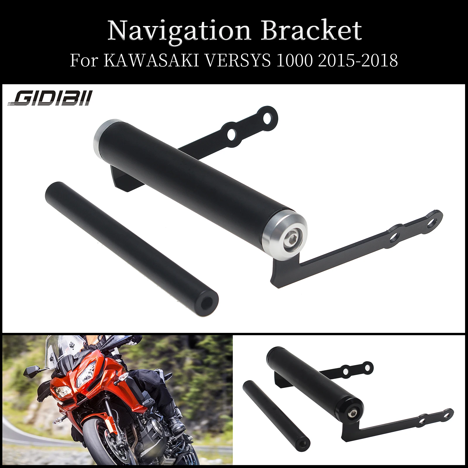 Держатель кронштейна для GPS-навигации с ЧПУ KAWASAKI VERSYS 1000 2015 2016 2017 2018 аксессуары