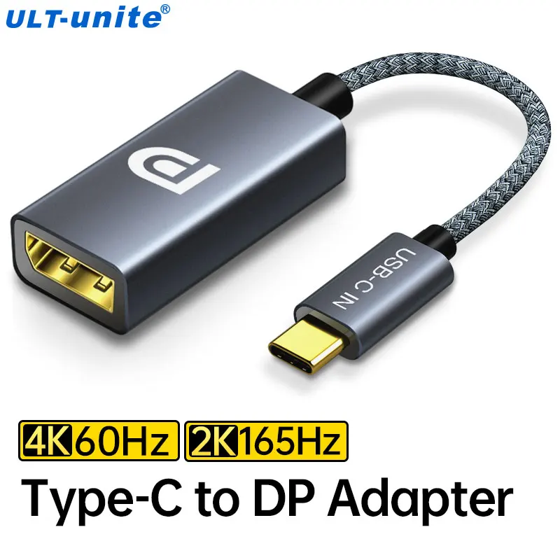 

USB C to DisplayPort Adapter 4K60Hz 0.2m Type C Male to DP Female Converter C to DP Extension Cable for Mobile Phone Laptop