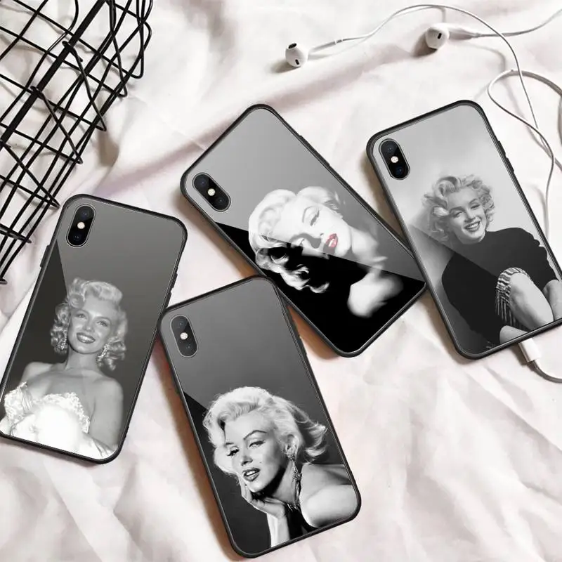 Marilyn Monroe знаменитые актеры чехол для телефона из закаленного стекла iphone 11 12 13 PRO MAX