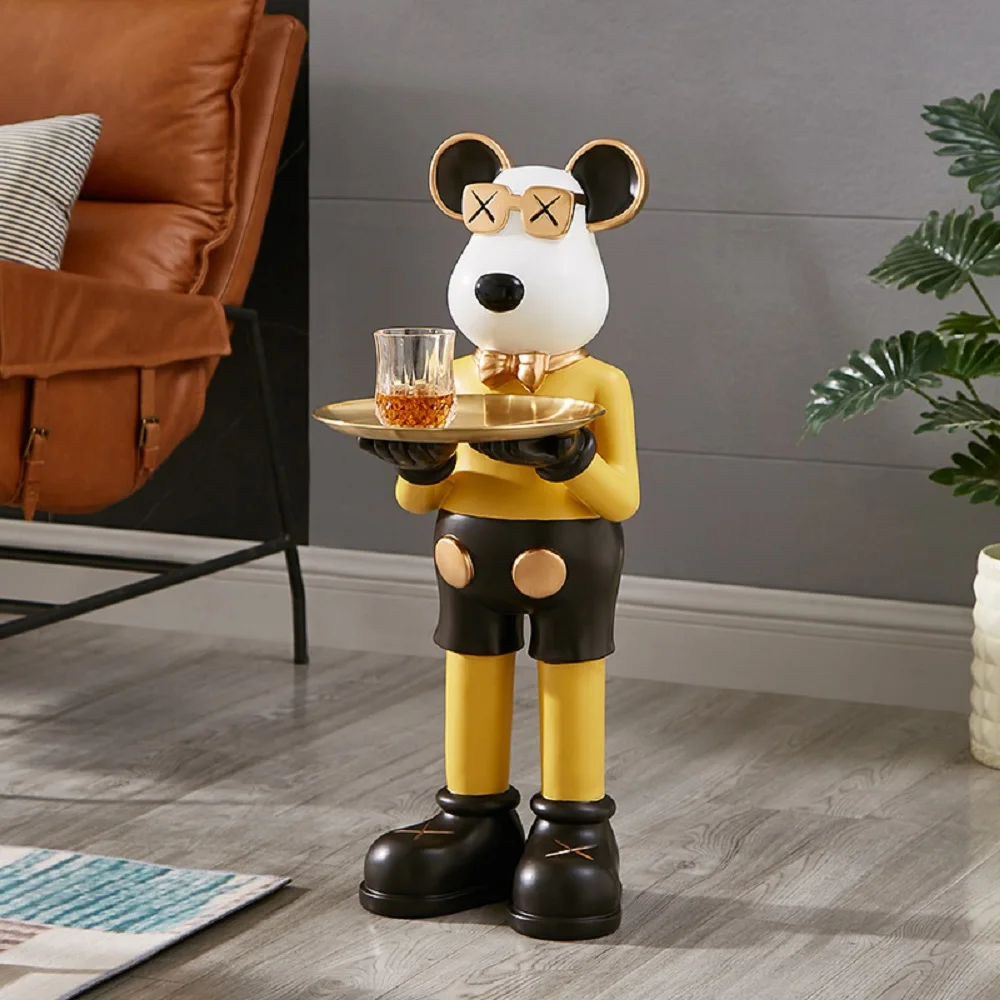 

Высококачественная большая полимерная скульптура в виде животного для виллы, креативное домашнее украшение, лоток для хранения воздушных ...