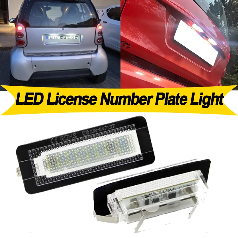 

2 шт. светодиодная лампа освещения номерного знака для BENZ Smart fortwo W450 Coupe Convertible 450 451 W453