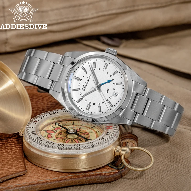 Часы ADDIESDIVE новинка 36 мм швейцарские часы Ronda 515-24H кварцевые наручные с AR-покрытием