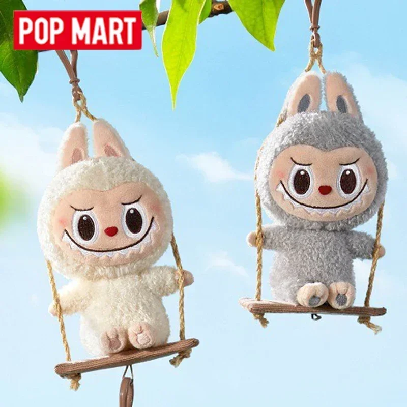 Фото POP MART LABUBU THE MONSTERS Серия Wood Workshop: Подвеска-брелок Swing, Слепая коробка, Загадочная коробка, Игрушки, Куклы, Аниме-фигурки №4