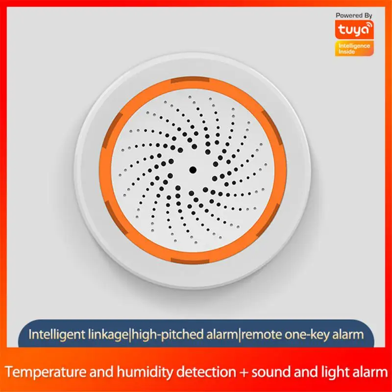

Tuya Smart Home Zigbee3.0 Sound And Light Alarm Temperature And Humidity Sensor Combo Anti-theft Device Home Security