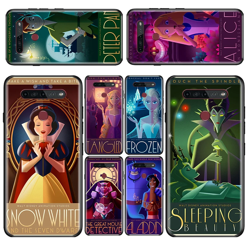 

Handsome Disney Princess Poster For LG K92 K42 K22 K71 K61 K51S K41S K30 K20 2019 Q60 V60 V50 S V40 V30 G8 Black Phone Case