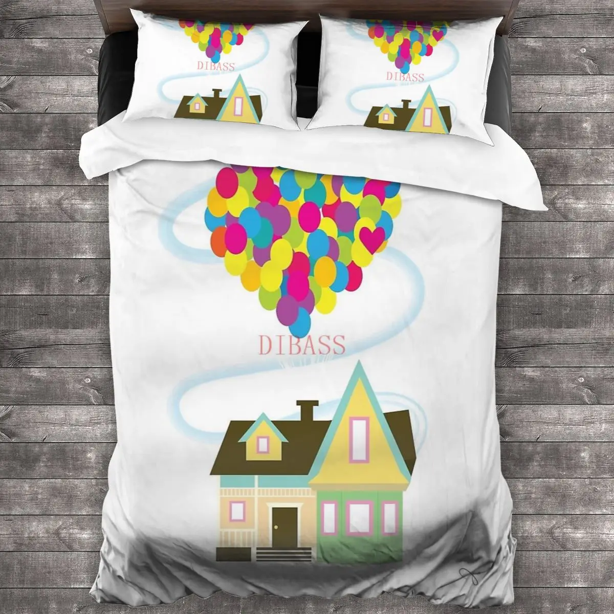 

Up, Up, And Away Soft Microfiber Comforter Set with 2 Pillowcase, Quilt Cover With Zipper Closure King Size Comforter Cover