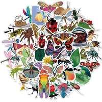 103050pcs cartoon insect stickers for kids toys luggage laptop ipad skateboard notebook motorcycle stickers wholesale