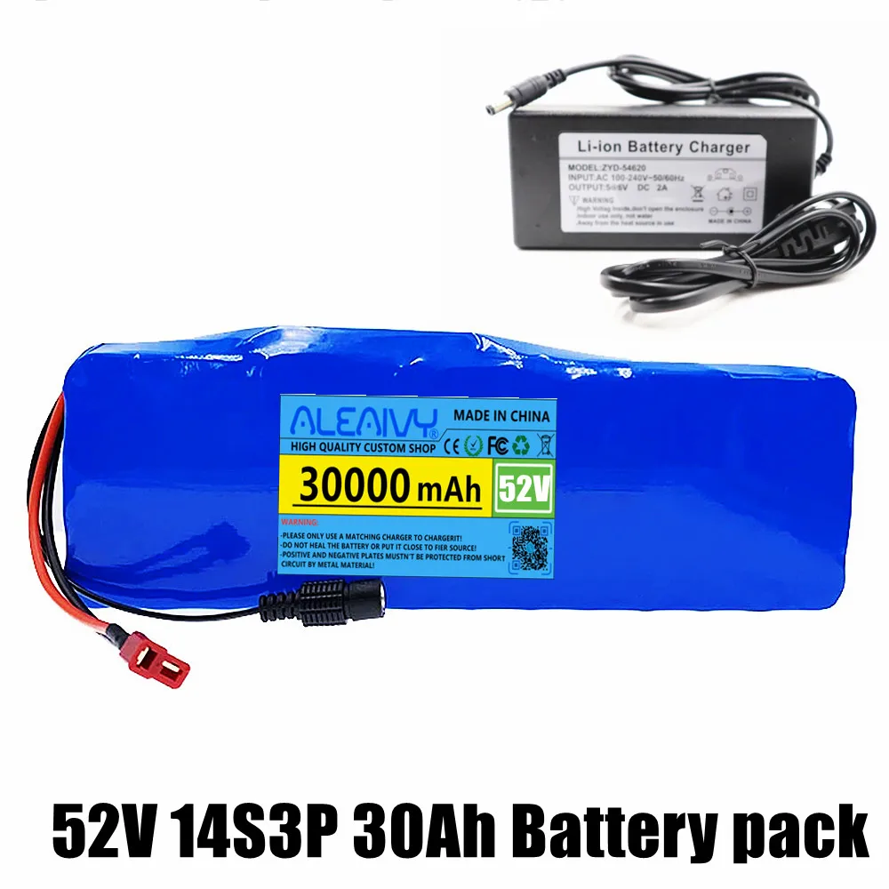 

52V 14S3P 30Ah 30000mAh 18650 1000W Lithium Battery for Balance Car, Electric Bicycle,electric Scooters,Tricycle +Charger