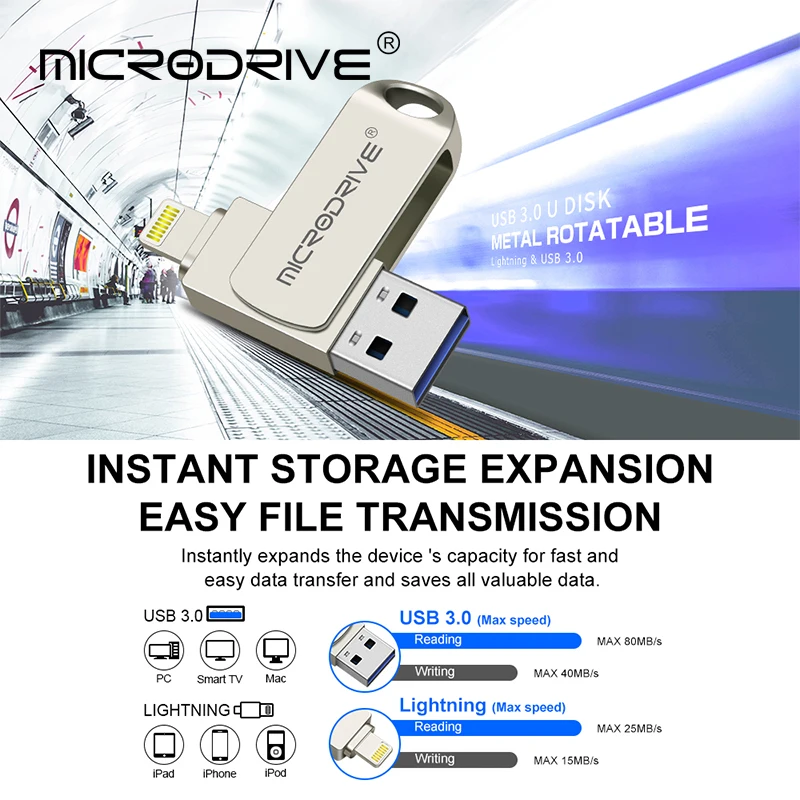 Usb 3.0 флеш-накопитель для iPhone 6/6s/Plus/7/7plus/8/X Usb/Otg/Lightning 2 в 1 |