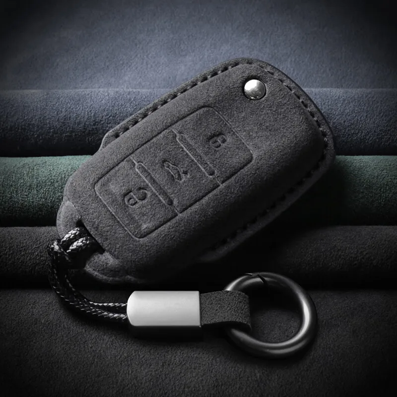 

Suede Car Remote Key Case Cover Shell Fob For Volkswagen VW Magotan Sagitar Tiguan L Tayron Golf Lamando Polo BORA Passat Lavida