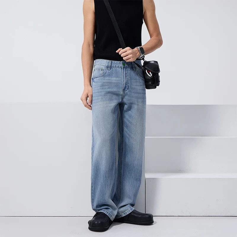 Clanfit прямая трубка ультратонкая летняя/весенняя драпировка лиоцелл джинсовая