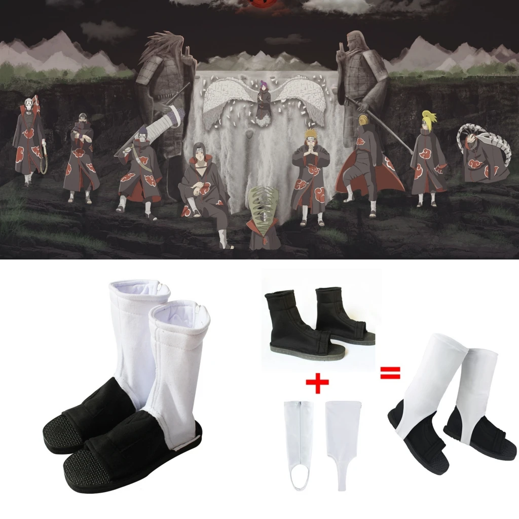 

NARUTO Akatsuki Uchiha Itachi Costume Props Cosplay Shoes Black Blue Cotton Soft Boots Kakashi Shoe