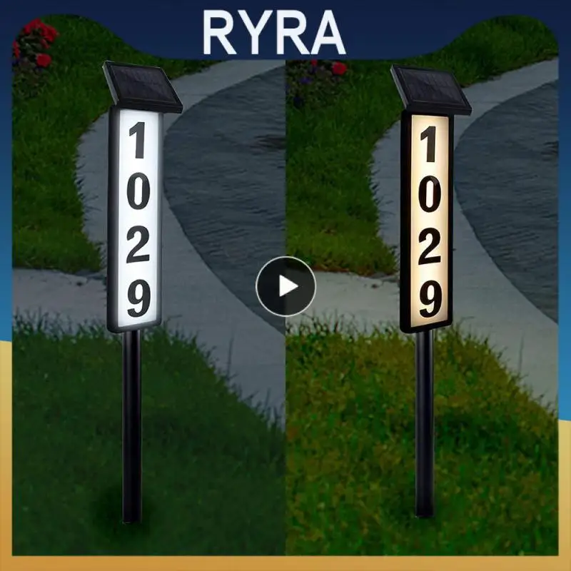 

Abs Solar Powered Garden Lamp Led 2 Lighting Modes Solar Plate Lamp For Outdoors Garden Door Sign Easy To Install Waterproof