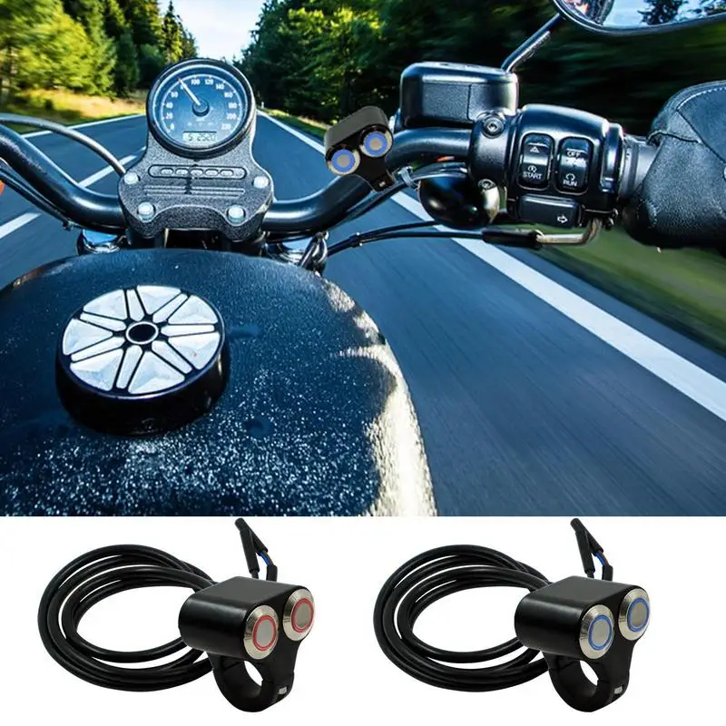 

Motorcycle Button Switch Universal Handlebar Button Aluminum Alloy Switch Cycling Supplies ATV Switch Button For Scooters Trucks