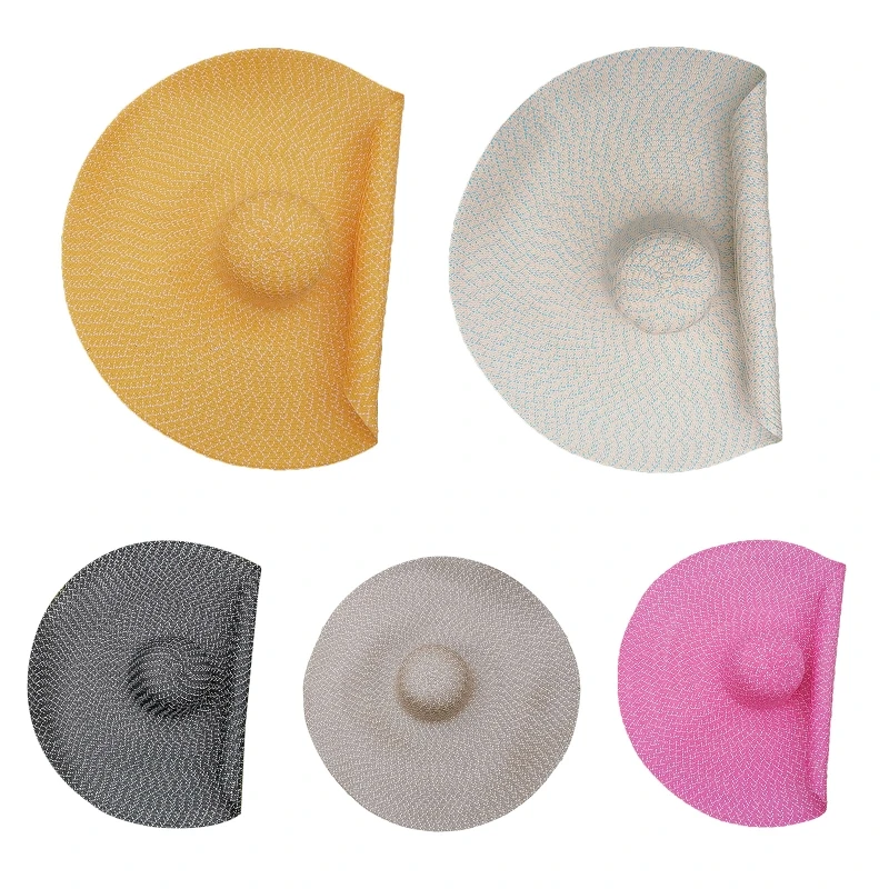 

Fashion Oversized Brim Empty Top Hat Summer Sun Hat Wide Brim Beach Visor Hat for Outdoor Activities Camping Running