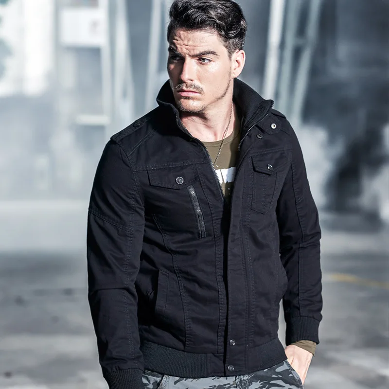 Куртка мужская хлопковая в стиле милитари рабочая одежда повседневный стиль