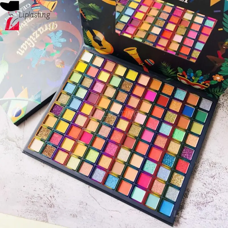 

99 Colors Eye Makeup Powder Carnival Eyeshadow Palette Neon Pigment Matte Glitter High-gloss Pearlescent Waterproof Тени