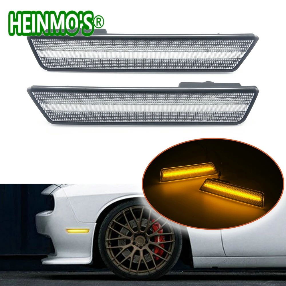 Для Dodge Challenger 2008 2009 2010 2011 2012 2014 Передние боковые габаритные огни Сигналы поворота