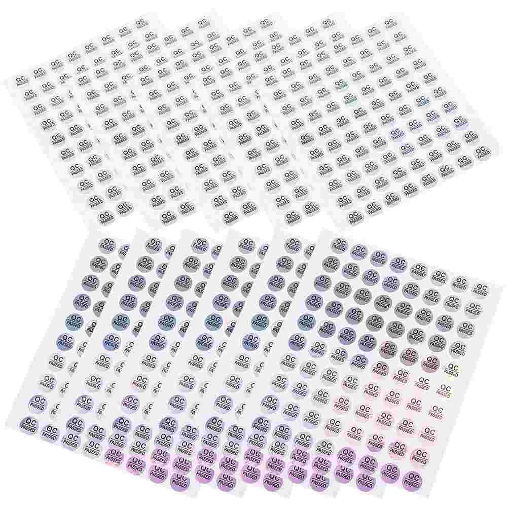 

2400 Pcs Qc Pass Tag Passed Sticker Quality Test Labels Stickers Warehouse Tags Pvc Self-adhesive Checking Decal