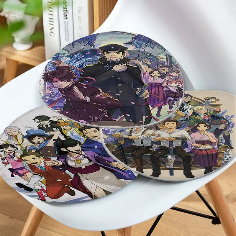 

Gyakuten Saiban Ace Attorney European Stool Pad Patio Home Kitchen Office Chair Seat Cushion Pads Sofa Seat 40x40cm Chair Mat