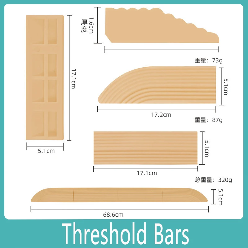 

Replacement Threshold Bars Step Ramp Climbing Mat Kit Accessories For ECOVACS / Xiaomi / Mijia / Narwal Roborock Sweeping Robot