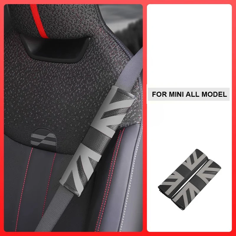 Для Mini Cooper S E SE J01 EV J05 Aceman U25 Countryman F65 F66 F67 2024 2025 автомобильный ремень безопасности кожаный ремень безопасности чехлы на плечи