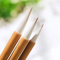 3pcs wool brush bamboo handle watercolor painting line pen school supplies calligraphy art supplies stationery