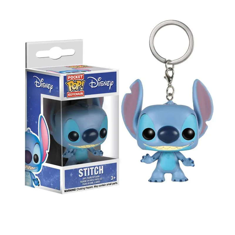 

Disney мультфильм Лило и Ститч Стич Pop симпатичная цепочка для ключей кулон студенческий Рюкзак украшения фильм анимация персональные праздни...