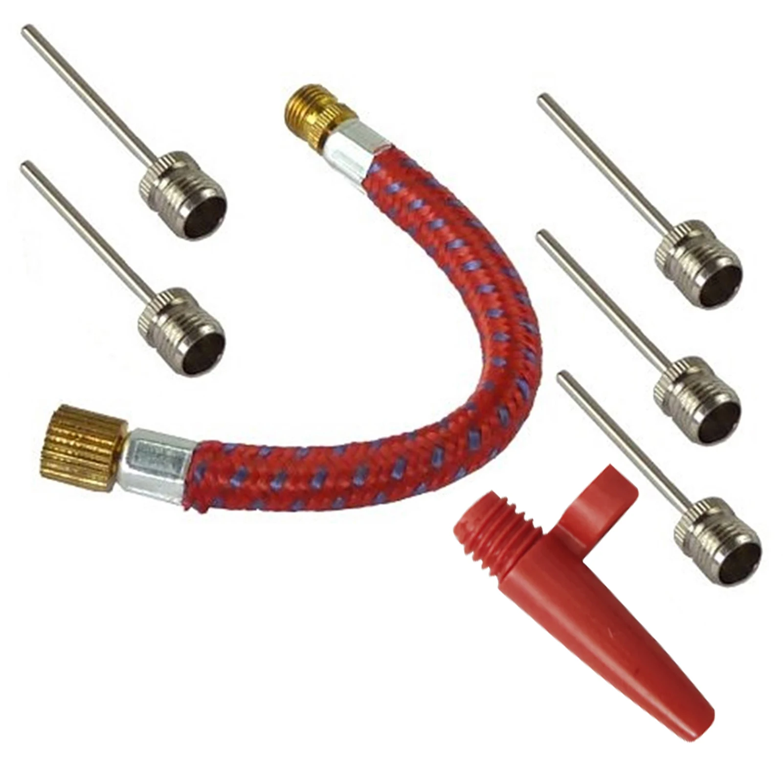 

7pcs Multifunctional Tire Adapter Portable Universal Durable Metal Bicycle Accessories Needle Cycling Outdoor Pump Connector