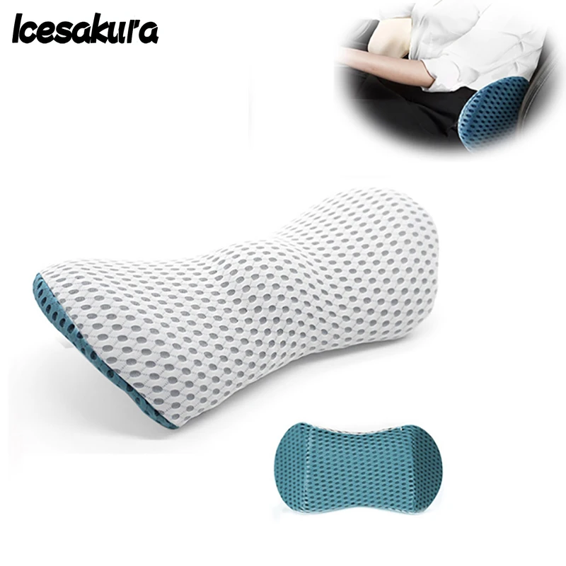 

Breathable Memory Cotton Physiotherapy Lumbar Pillow Waist For Car Seat Back Pain Support Cushion Bed Sofa Office Sleep Pillows
