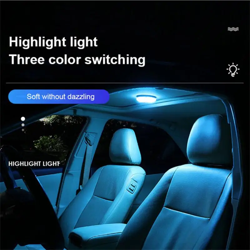 

New Car Strong Magnetic Three-color Touch Light Induction Light Car Household Emergency Wall Light Cabinet Wardrobe Night Light