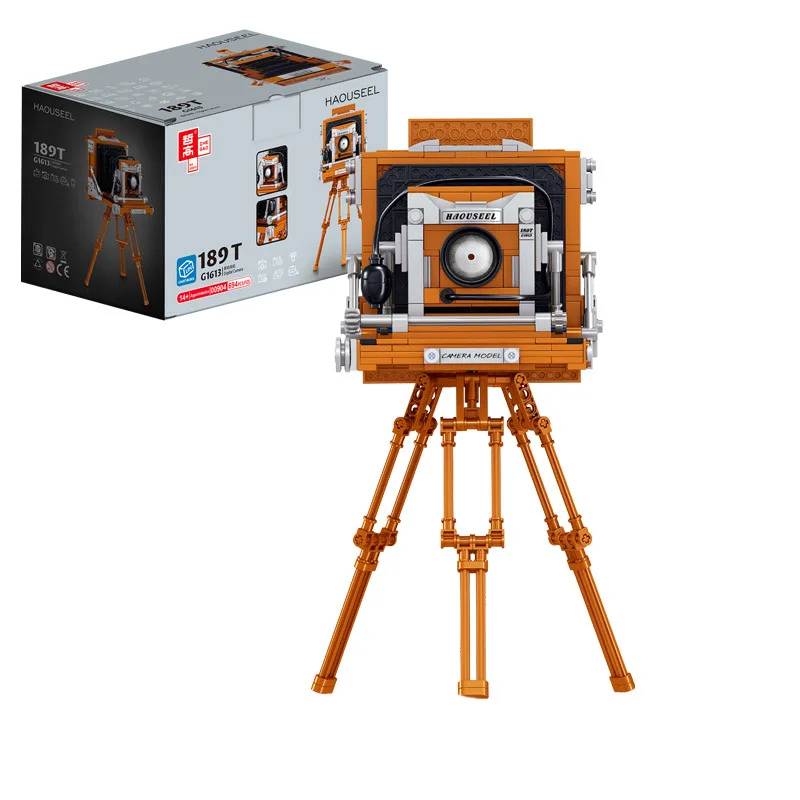 

DIY Retro Digital Camera Mini Building Block MOC Creative Polaroid Pink Film Camera Model Bricks Toys For Kids Children Gifts