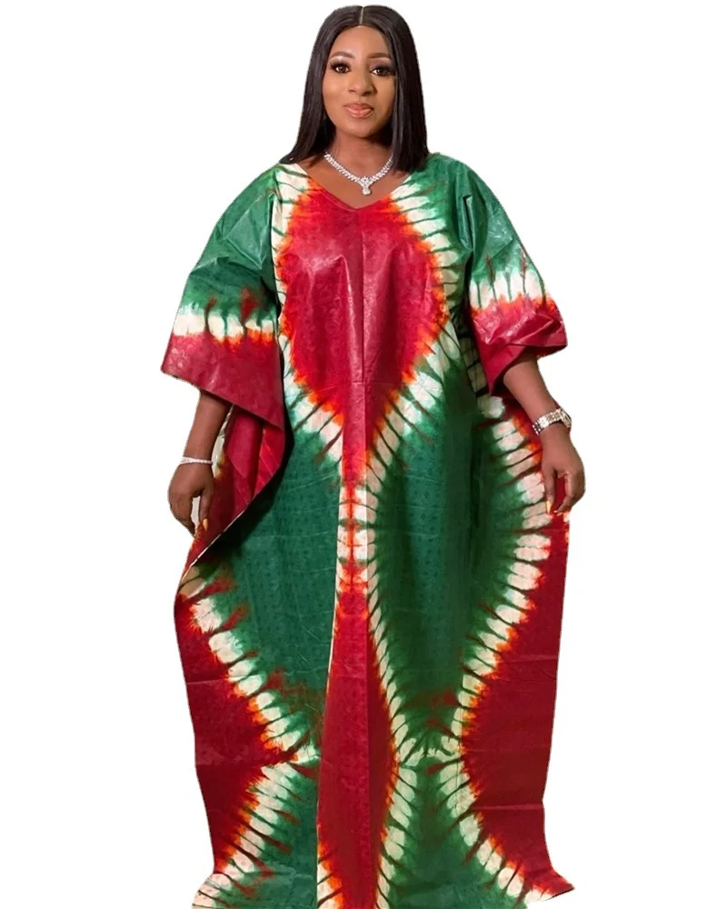 

Plus Size African Bazin Riche Long Dress for Women Wedding Party Dress Evening Gowns Traditional Dashiki clothing Kaftan Robe