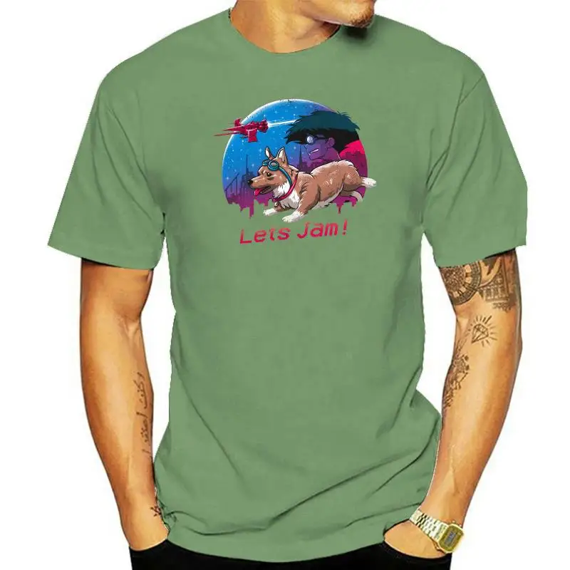 

Men tshirt Let's Jam Cowboy Bebop T Shirt Printed T-Shirt tees top