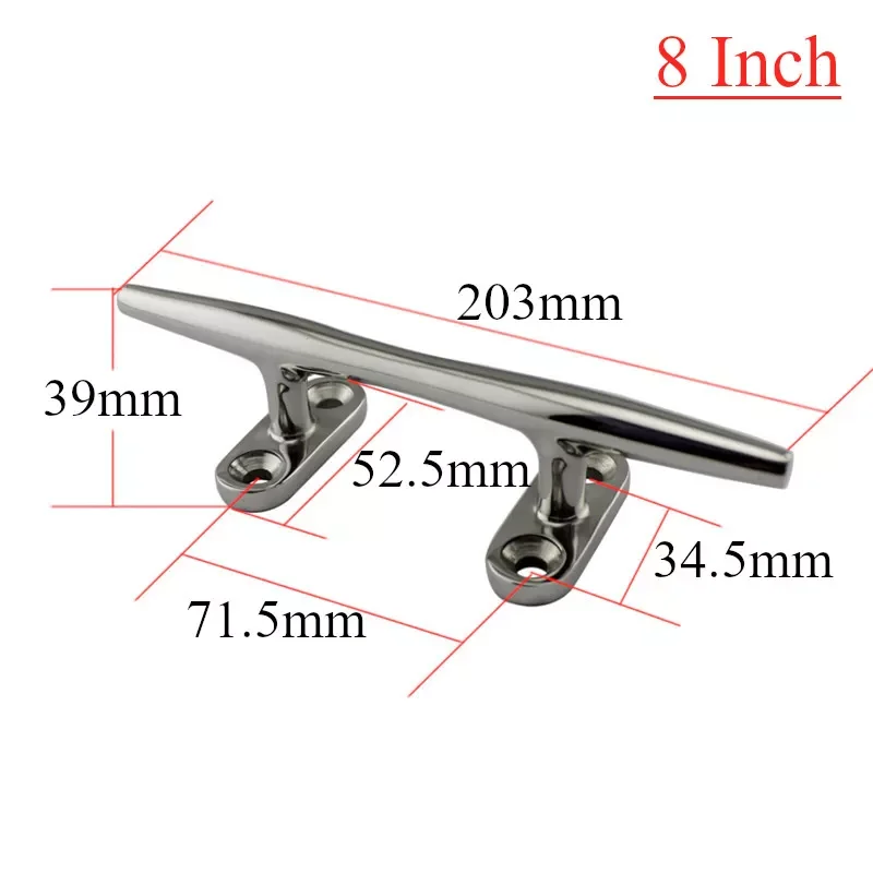

Inch Heavy Duty Boat Hollow Base Cleat 316 Stainless Steel for boat accessories marine high quality marine Boating Cleat