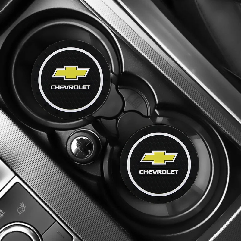 

2pc Car Cup Holder Coaster Non slip Pad Mat Interior Decoration For Chevrolet Colorado Cruze Spark Captiva Malibu Trax Aveo