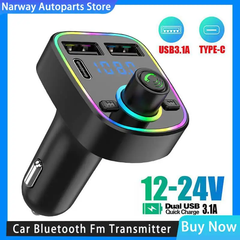

Автомобильный FM-передатчик Bluetooth 5,0 с двумя USB-портами и поддержкой быстрой зарядки