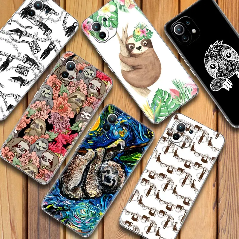 

Funny Sloth Tree Sloths Animal Mi 12T Clear Case For Xiaomi 11 10 9 Lite 12 T 13 Note 10 Back Cover Poco M3 F3 X3 M4 Pro M5 Case