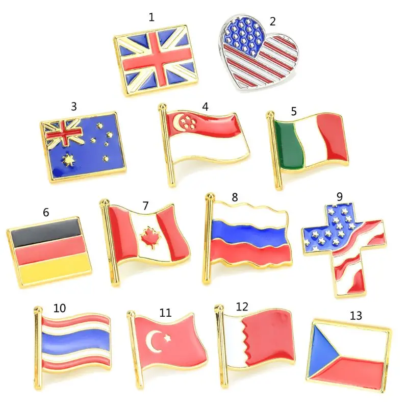 

Germany Proud Country Badge Waving Flag Brooch Lapel Metal Collectibles Pin