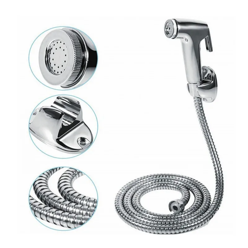 

Handheld Toilet Bidet Faucet Hose Sprayer ABS Plastic Bathroom Hand Bidet Spraye Set Bathroom Toilet Self Cleaning Shower Head