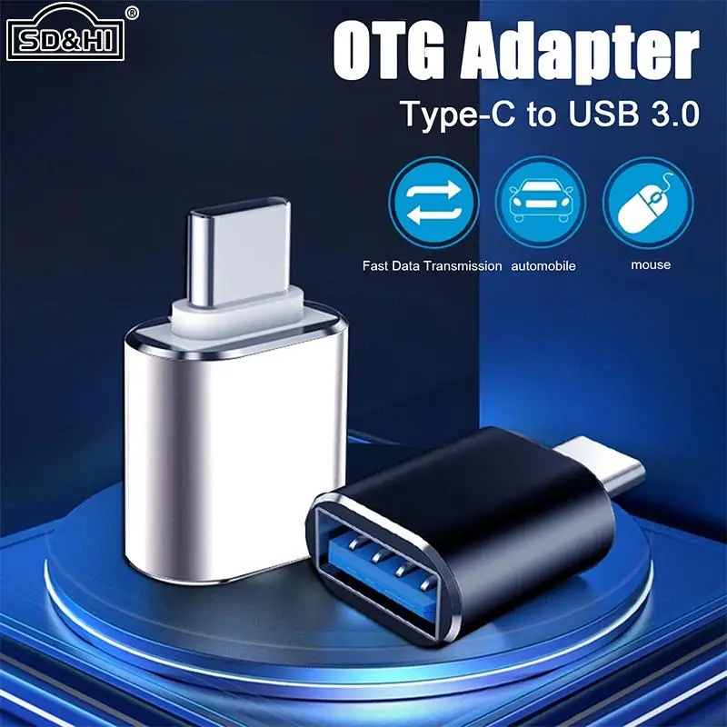 

USB Type C Male To USB 3.0 Female Adapter Connector OTG Cable Converter Portable Type-C Adapter High-speed Transmission