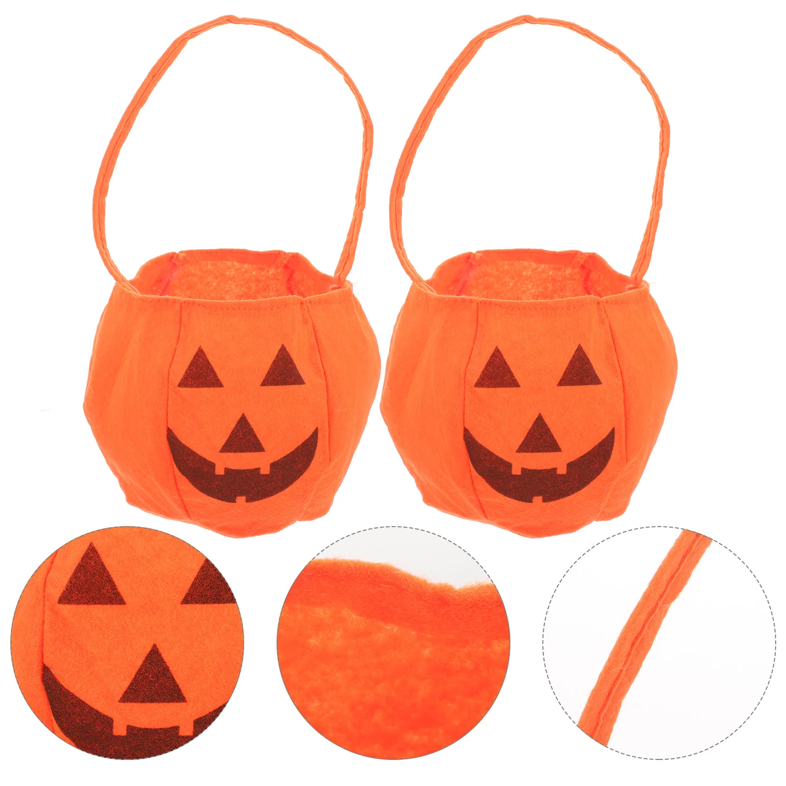 

2 Pcs Halloween Non-woven Candy Bag Goody Bags Birthday Presents Tote Child Mini Gift
