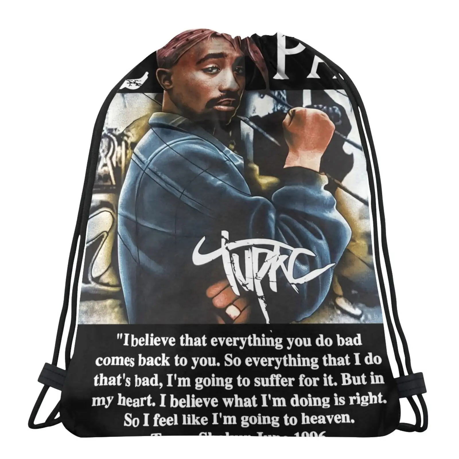 

2Pac Tupac Baseball For Baseball For Bag Women's Backpack Rope Bag Backpack Sack Backpack Girls Bag Children Bag Shoe Backpack