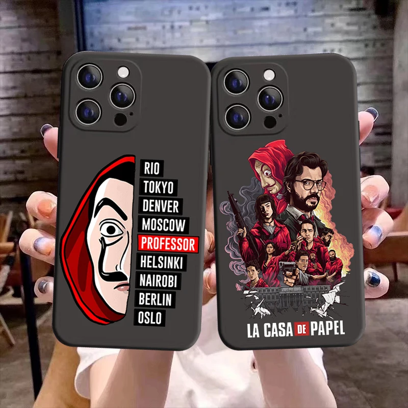 

Чехол для телефона La casa de papel для iPhone 11 12 13 pro mini XS MAX 6 7 8 plus XR X SE2020, прозрачный бумажный чехол для бумаги