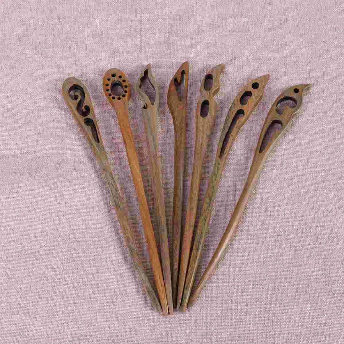 7 Pcs Retro Headdress Hairpin Girls Japanese Decor Wood Hair Jewelry Hair Chopsticks Vintage Hairpins Hair Accessories Girls